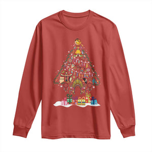 Funny Native American Christmas Tree Medicine Wheel Long Sleeve Shirt TS11 Red Print Your Wear