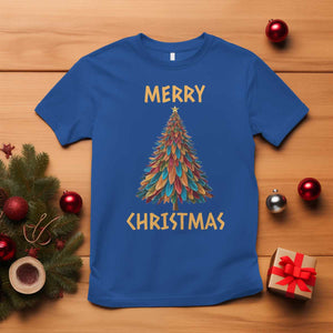 Funny Native American Eagle Feather Christmas Tree T Shirt TS11 Royal Blue Print Your Wear