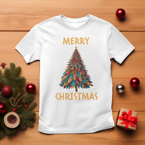 Funny Native American Eagle Feather Christmas Tree T Shirt TS11 White Print Your Wear