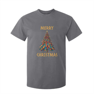 Funny Native American Eagle Feather Christmas Tree T Shirt For Kid TS11 Charcoal Print Your Wear