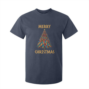 Funny Native American Eagle Feather Christmas Tree T Shirt For Kid TS11 Navy Print Your Wear