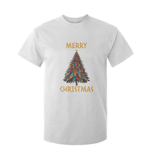 Funny Native American Eagle Feather Christmas Tree T Shirt For Kid TS11 White Print Your Wear