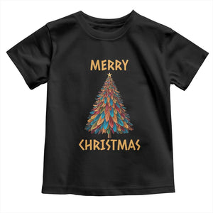 Funny Native American Eagle Feather Christmas Tree Toddler T Shirt TS11 Black Print Your Wear