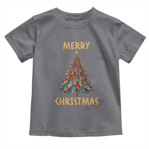 Funny Native American Eagle Feather Christmas Tree Toddler T Shirt TS11 Charcoal Print Your Wear