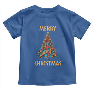 Funny Native American Eagle Feather Christmas Tree Toddler T Shirt TS11 Royal Blue Print Your Wear