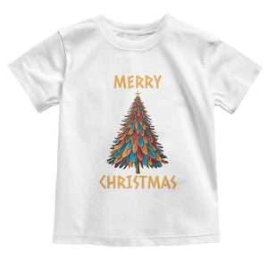 Funny Native American Eagle Feather Christmas Tree Toddler T Shirt TS11 White Print Your Wear