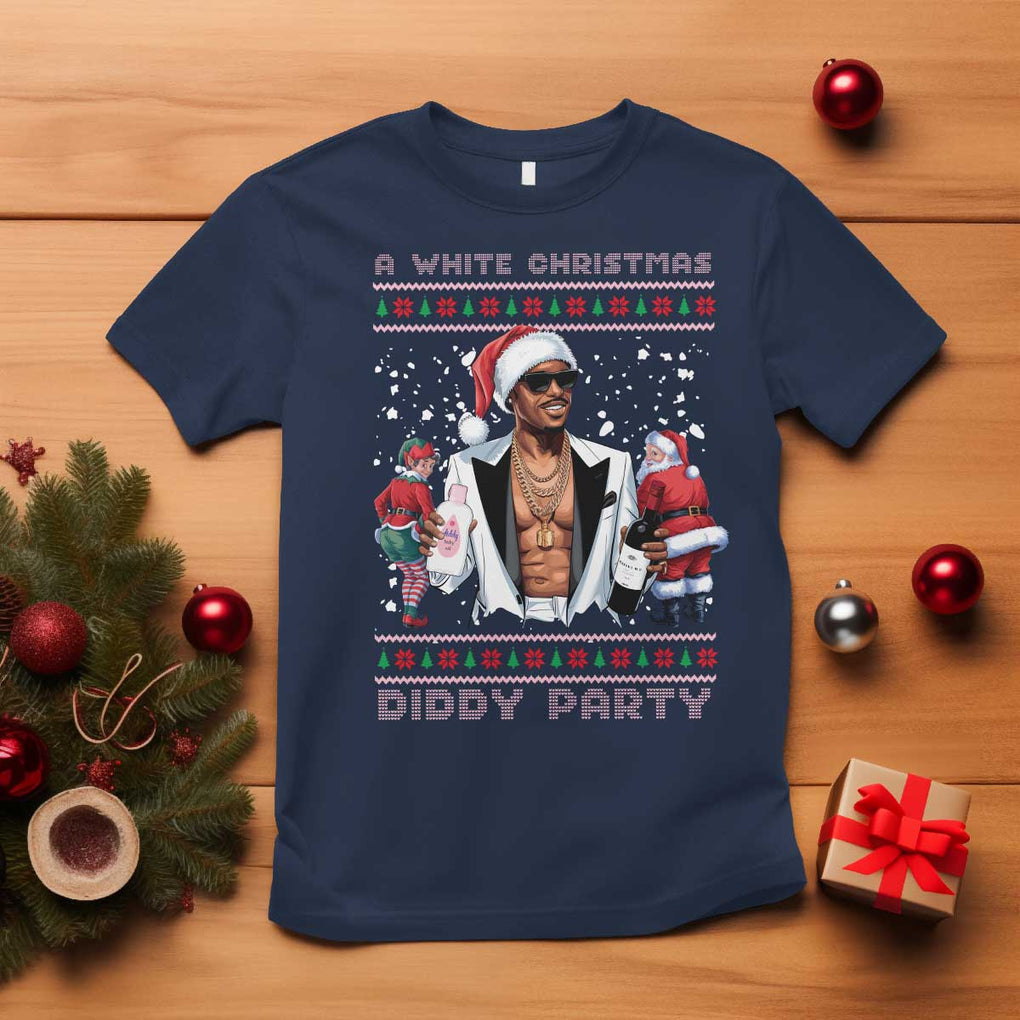 Funny A White Christmas Diddy Party Dirty Santa T Shirt TS11 Navy Print Your Wear