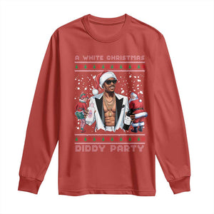 Funny A White Christmas Diddy Party Dirty Santa Long Sleeve Shirt TS11 Red Print Your Wear