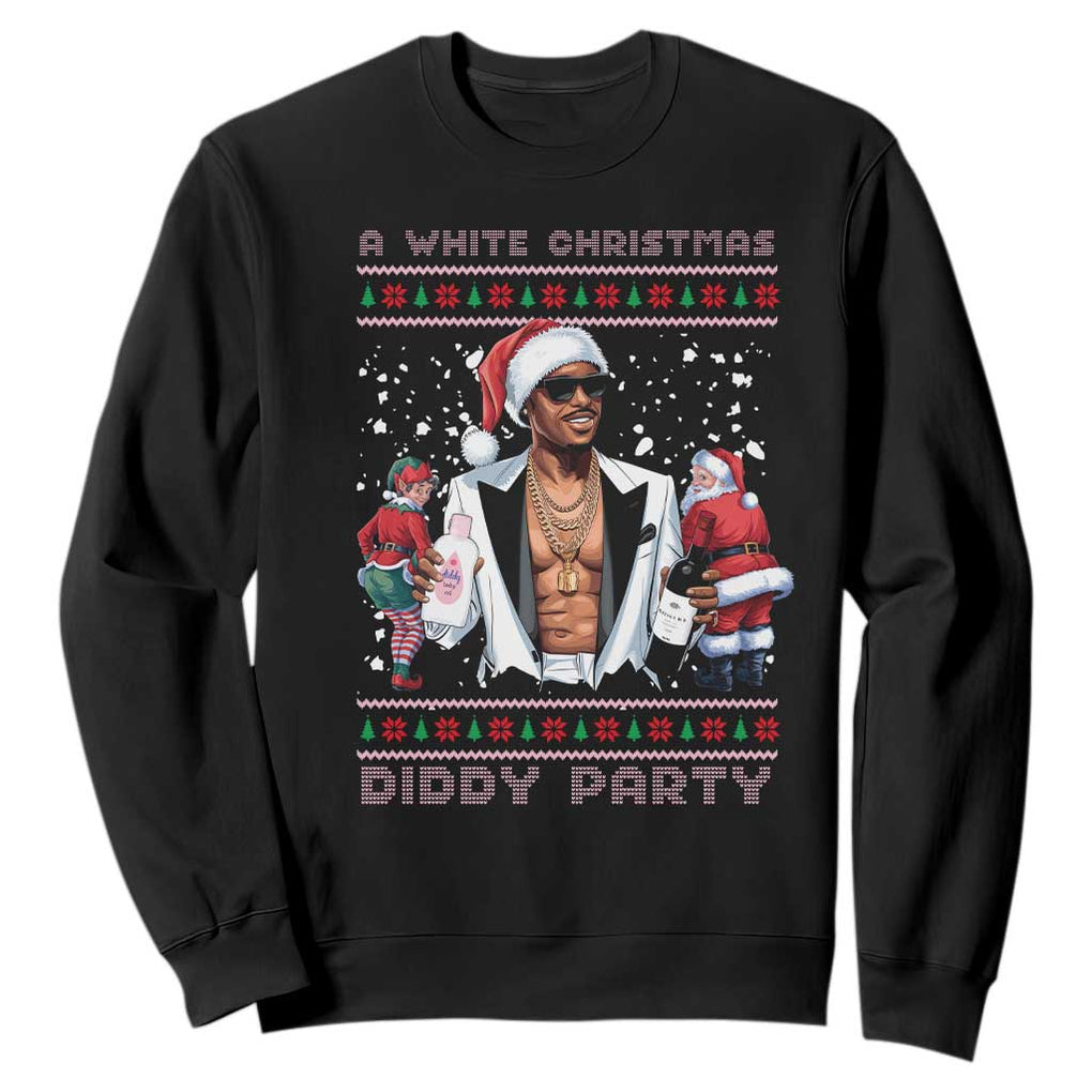 Funny A White Christmas Diddy Party Dirty Santa Sweatshirt TS11 Black Print Your Wear