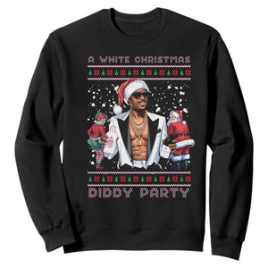 Funny A White Christmas Diddy Party Dirty Santa Sweatshirt TS11 Black Print Your Wear