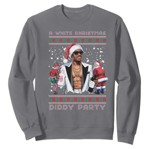 Funny A White Christmas Diddy Party Dirty Santa Sweatshirt TS11 Charcoal Print Your Wear