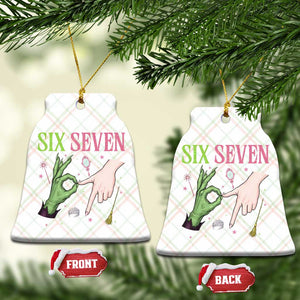 Funny Six Seven Witch Pink And Green Broomstick Magic Wand Ceramic Ornament TS11 Print Your Wear