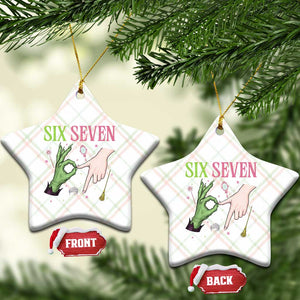Funny Six Seven Witch Pink And Green Broomstick Magic Wand Ceramic Ornament TS11 Print Your Wear