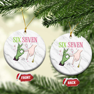 Funny Six Seven Witch Pink And Green Broomstick Magic Wand Ceramic Ornament TS11 1pc White Marble Print Your Wear
