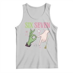 Funny Six Seven Witch Pink And Green Broomstick Magic Wand Tank Top TS11 Ash Print Your Wear