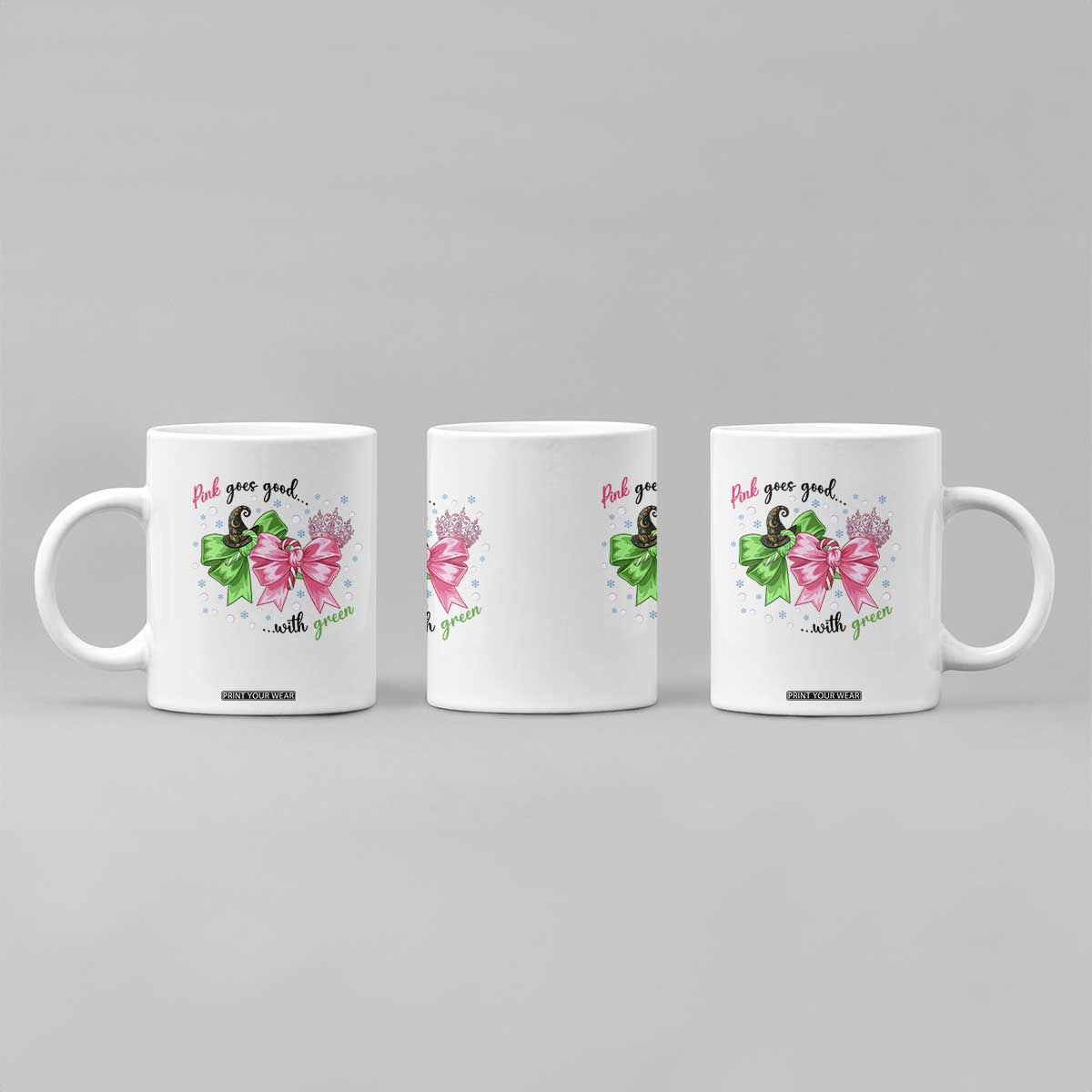 Funny Christmas Witch Pink Goes Good With Green Coffee Mug TS11 Print Your Wear