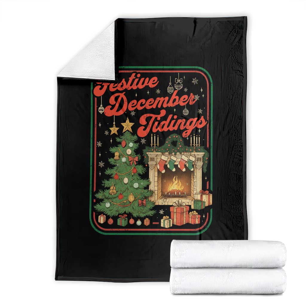 Funny Democrat Christmas Throw Blanket Festive December Tiding Xmas Political Satire TS11 Black Print Your Wear