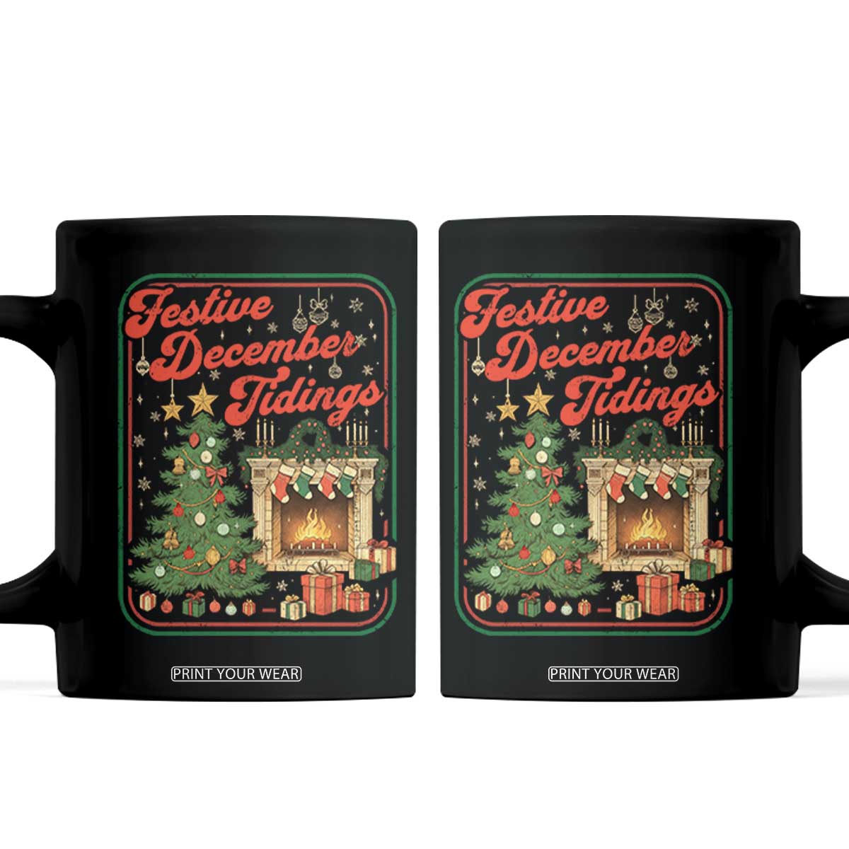 Funny Democrat Christmas Coffee Mug Festive December Tiding Xmas Political Satire TS11 Black Print Your Wear