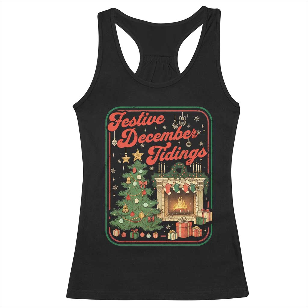 Funny Democrat Christmas Racerback Tank Top Festive December Tiding Xmas Political Satire TS11 Black Print Your Wear