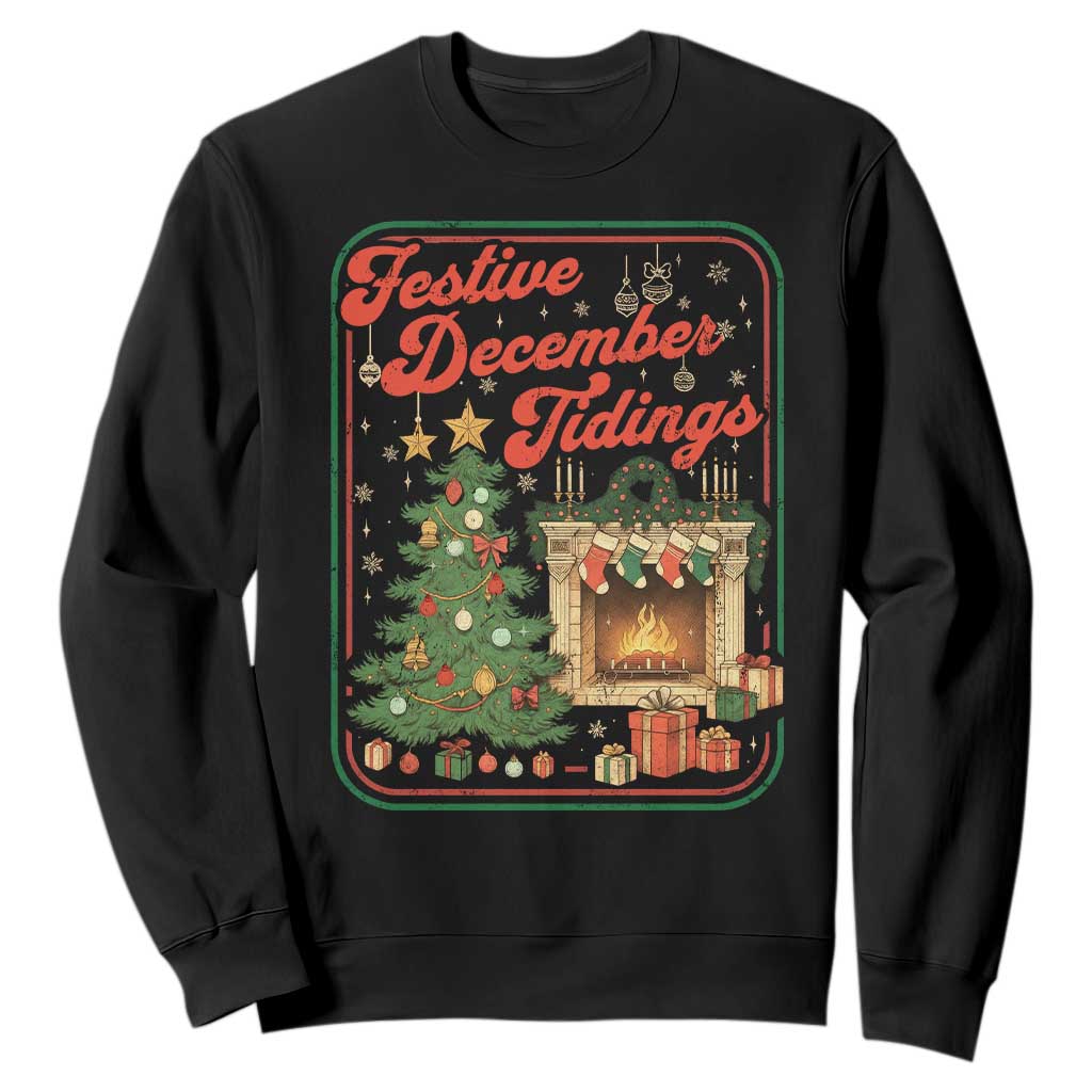 Funny Democrat Christmas Sweatshirt Festive December Tiding Xmas Political Satire TS11 Black Print Your Wear