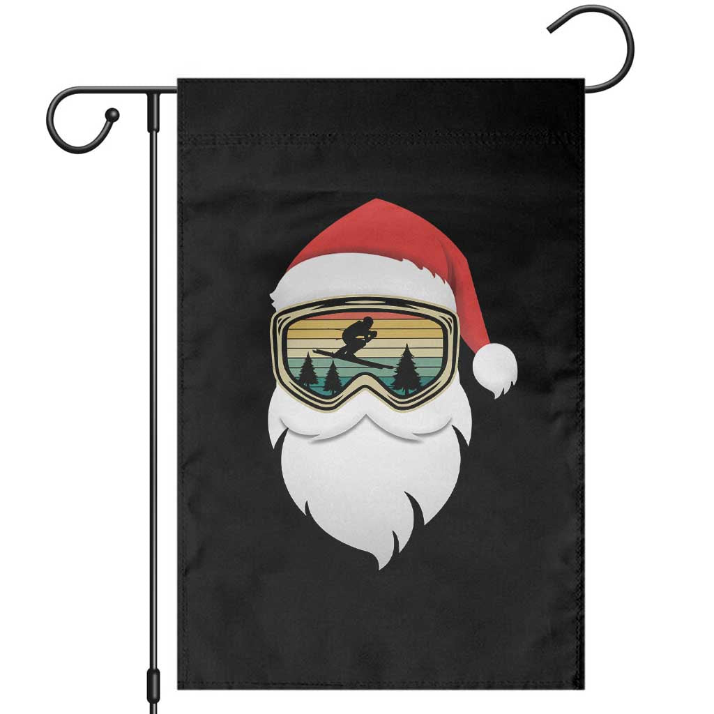 Funny Ski Christmas Winter Sport Skiing Santa Hat Garden Flag TS11 Black Print Your Wear