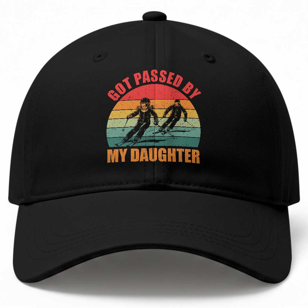 Funny Skiing Ski Dad Baseball Cap Got Passed By My Daughter Retro Vintage TS11 Print Your Wear