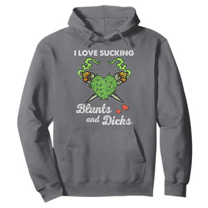 Funny Valentine's Day Weed Cannabis Marijuana Hoodie I Love Sucking Blunts And Dicks TS11 Charcoal Print Your Wear