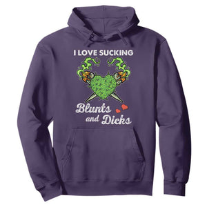 Funny Valentine's Day Weed Cannabis Marijuana Hoodie I Love Sucking Blunts And Dicks TS11 Purple Print Your Wear