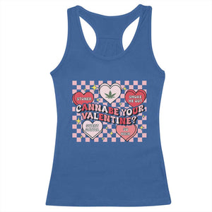 Funny Valentine's Day Weed Cannabis Marijuana Racerback Tank Top Cannabe Your Valentine Heart TS11 Royal Blue Print Your Wear