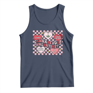 Funny Valentine's Day Weed Cannabis Marijuana Tank Top Cannabe Your Valentine Heart TS11 Navy Print Your Wear