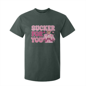 Funny Pink Trump Valentine's Day Sucker For You T Shirt For Kid Hearts TS11 Dark Forest Green Print Your Wear