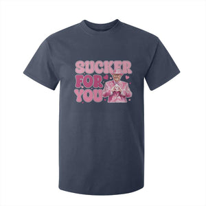 Funny Pink Trump Valentine's Day Sucker For You T Shirt For Kid Hearts TS11 Navy Print Your Wear