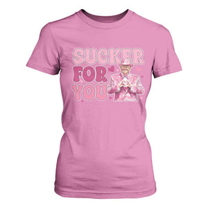 Funny Pink Trump Valentine's Day Sucker For You T Shirt For Women Hearts TS11 Azalea Print Your Wear