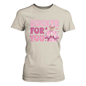 Funny Pink Trump Valentine's Day Sucker For You T Shirt For Women Hearts TS11 Sand Print Your Wear