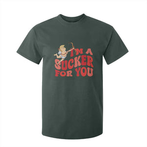 Funny Cupid Trump Valentine's Day I'm A Sucker For You T Shirt For Kid TS11 Dark Forest Green Print Your Wear