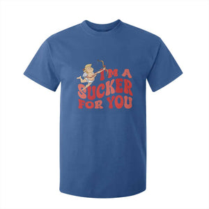 Funny Cupid Trump Valentine's Day I'm A Sucker For You T Shirt For Kid TS11 Royal Blue Print Your Wear