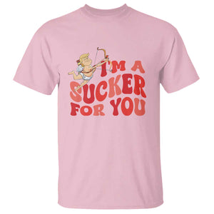 Funny Cupid Trump Valentine's Day I'm A Sucker For You T Shirt TS11 Light Pink Print Your Wear