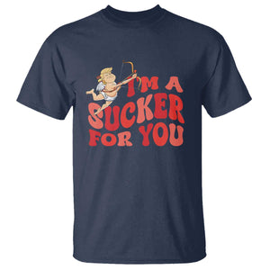 Funny Cupid Trump Valentine's Day I'm A Sucker For You T Shirt TS11 Navy Print Your Wear