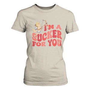 Funny Cupid Trump Valentine's Day I'm A Sucker For You T Shirt For Women TS11 Sand Print Your Wear