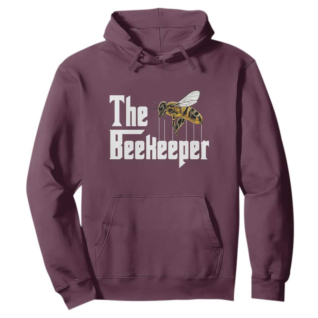 The Beekeeper Hoodie Funny Keeping Apiary Beekeeping Gift TS11 Maroon Print Your Wear