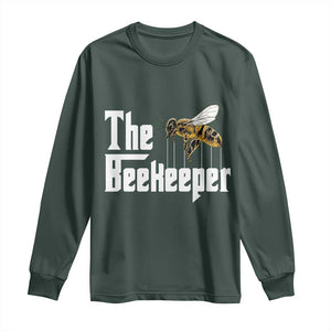 The Beekeeper Long Sleeve Shirt Funny Keeping Apiary Beekeeping Gift TS11 Dark Forest Green Print Your Wear