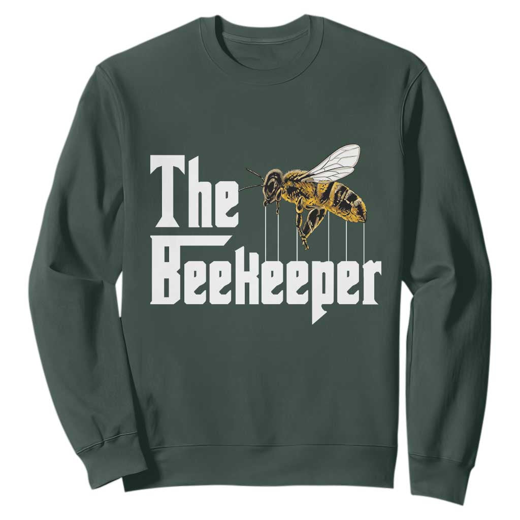 The Beekeeper Sweatshirt Funny Keeping Apiary Beekeeping Gift TS11 Dark Forest Green Print Your Wear