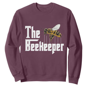 The Beekeeper Sweatshirt Funny Keeping Apiary Beekeeping Gift TS11 Maroon Print Your Wear