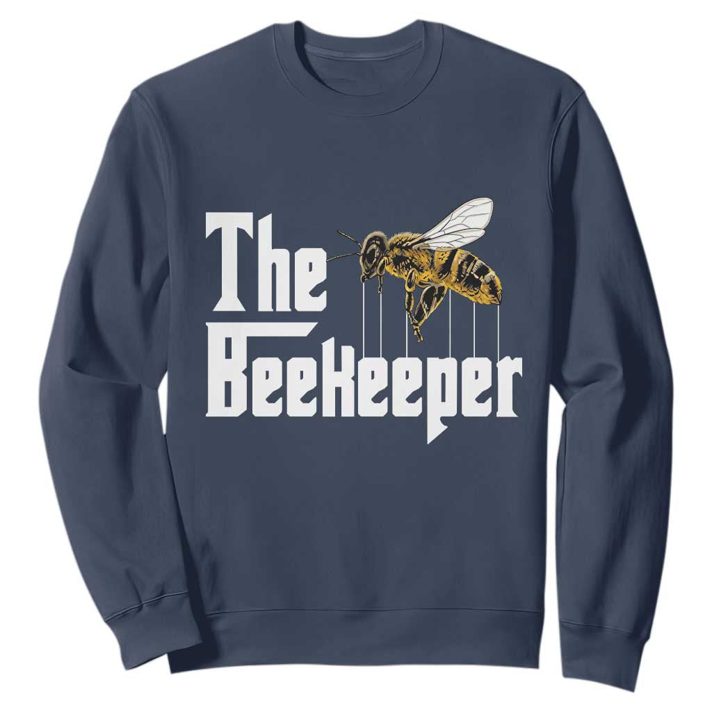 The Beekeeper Sweatshirt Funny Keeping Apiary Beekeeping Gift TS11 Navy Print Your Wear