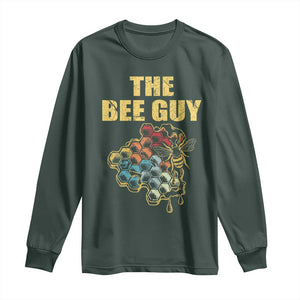Funny Beekeeper Long Sleeve Shirt The Bee Guy Insect Animal Lover TS11 Dark Forest Green Print Your Wear