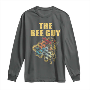 Funny Beekeeper Long Sleeve Shirt The Bee Guy Insect Animal Lover TS11 Dark Heather Print Your Wear