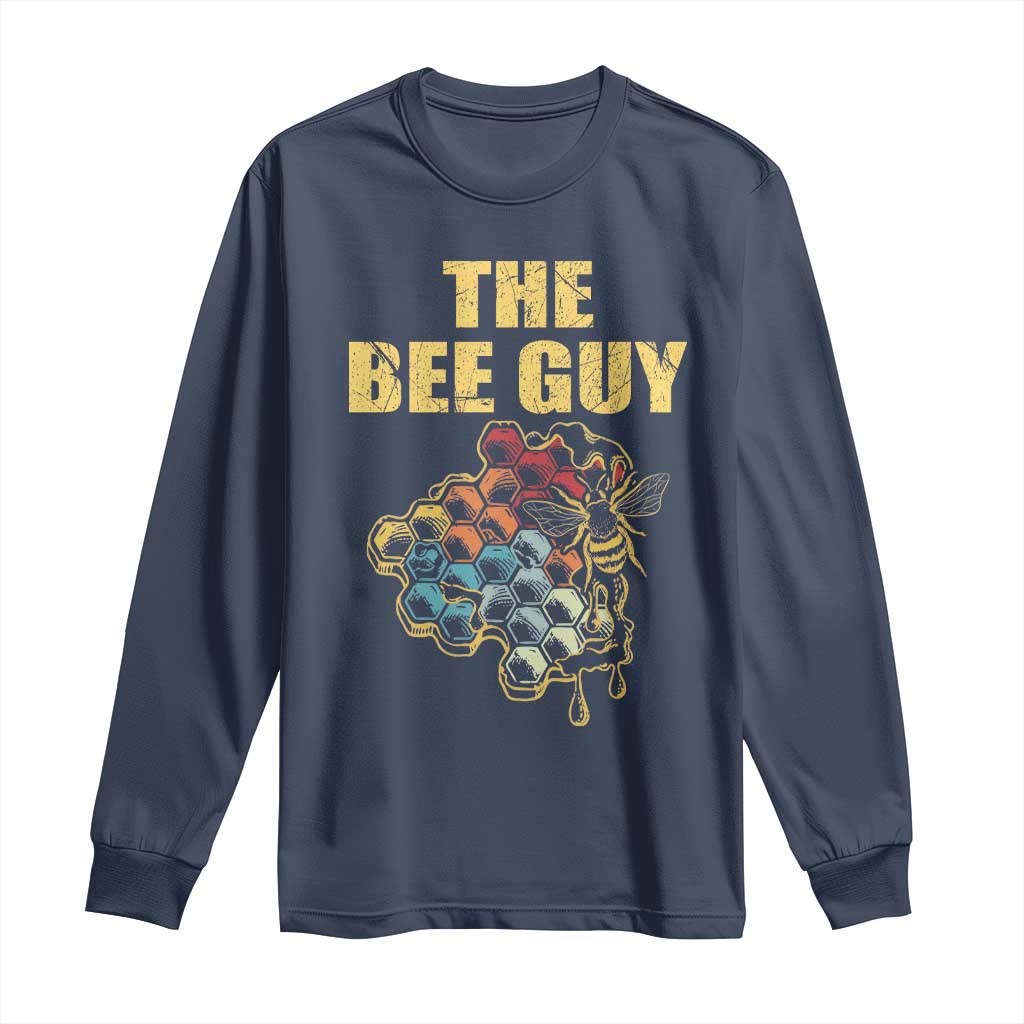 Funny Beekeeper Long Sleeve Shirt The Bee Guy Insect Animal Lover TS11 Navy Print Your Wear