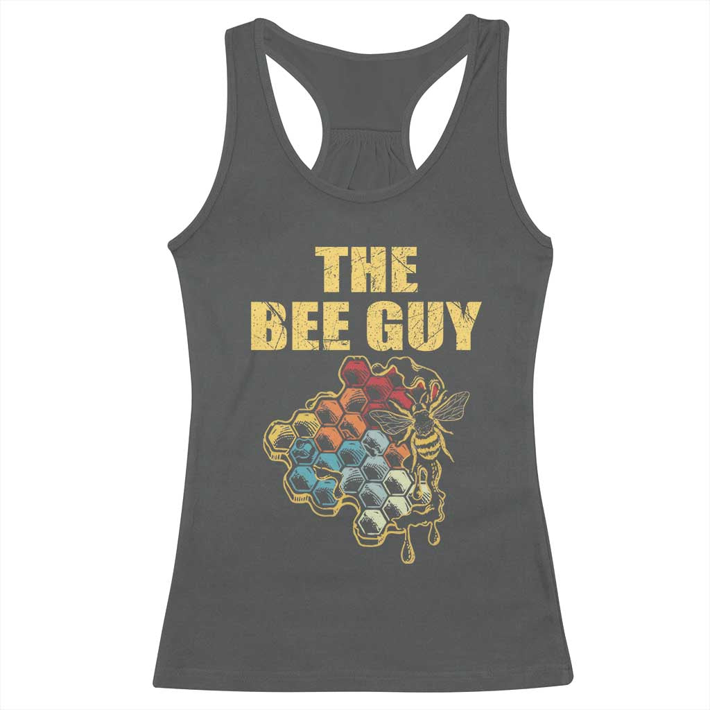 Funny Beekeeper Racerback Tank Top The Bee Guy Insect Animal Lover TS11 Dark Heather Print Your Wear