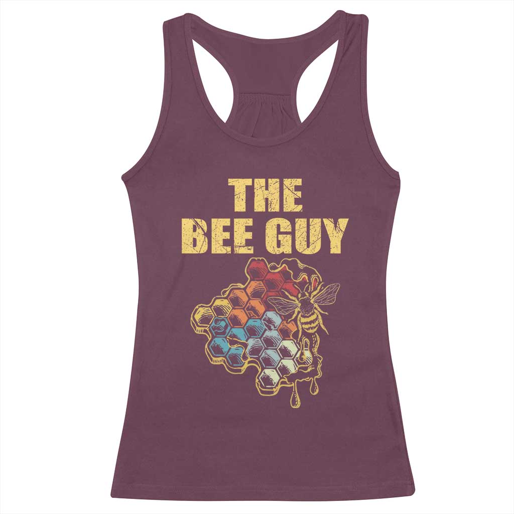 Funny Beekeeper Racerback Tank Top The Bee Guy Insect Animal Lover TS11 Maroon Print Your Wear