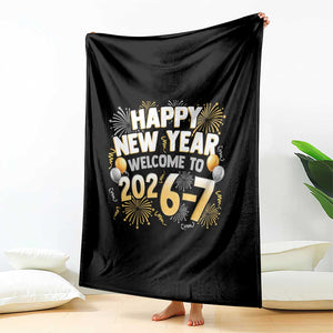 Funny 67 New Year Throw Blanket Happy New Year Welcome To 2026 7 TS11 Print Your Wear